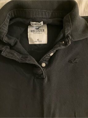 Hollister Black Women's Polo Top Size XS